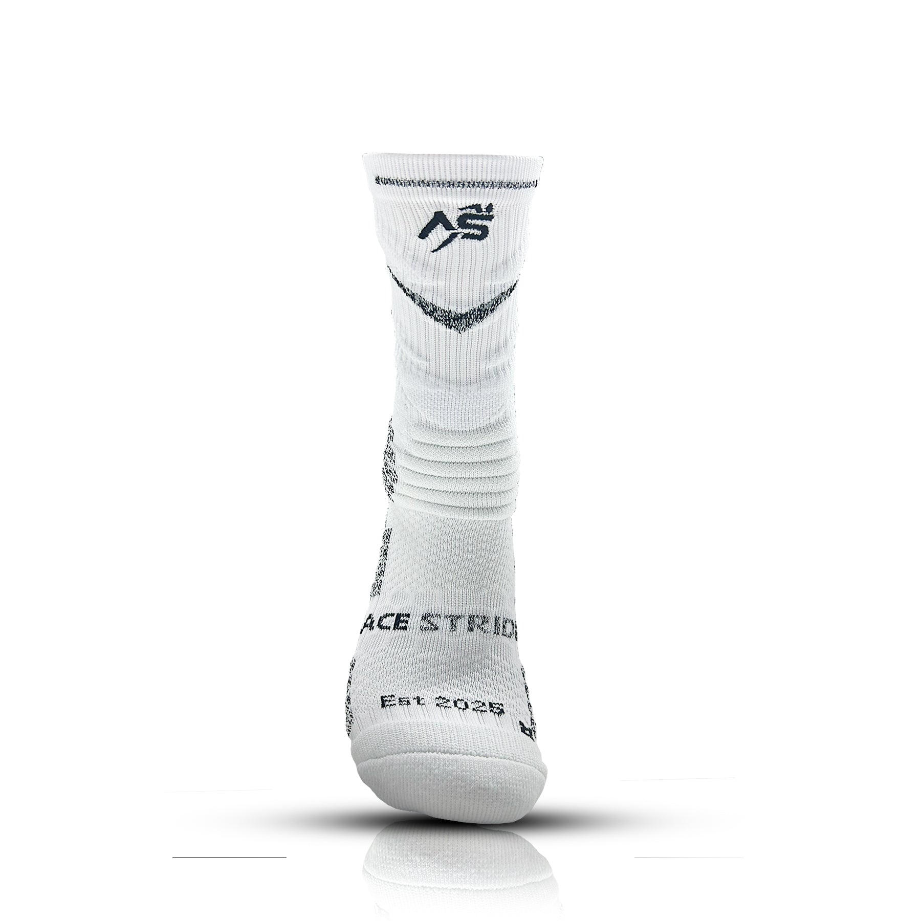 ACE STRIDE - VPRO Athletic Elite Compression Grip Socks - White