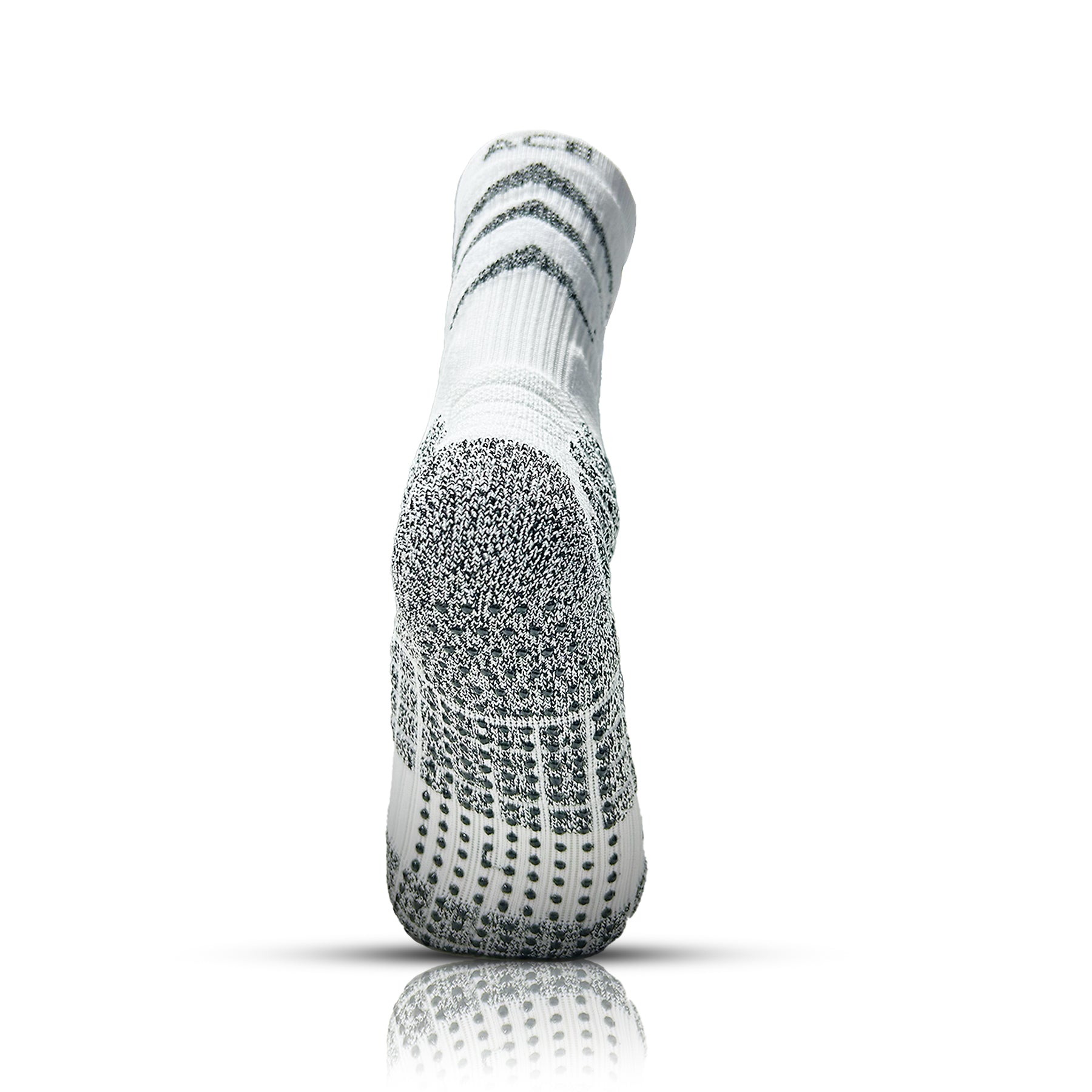 ACE STRIDE - VPRO Athletic Elite Compression Grip Socks - White