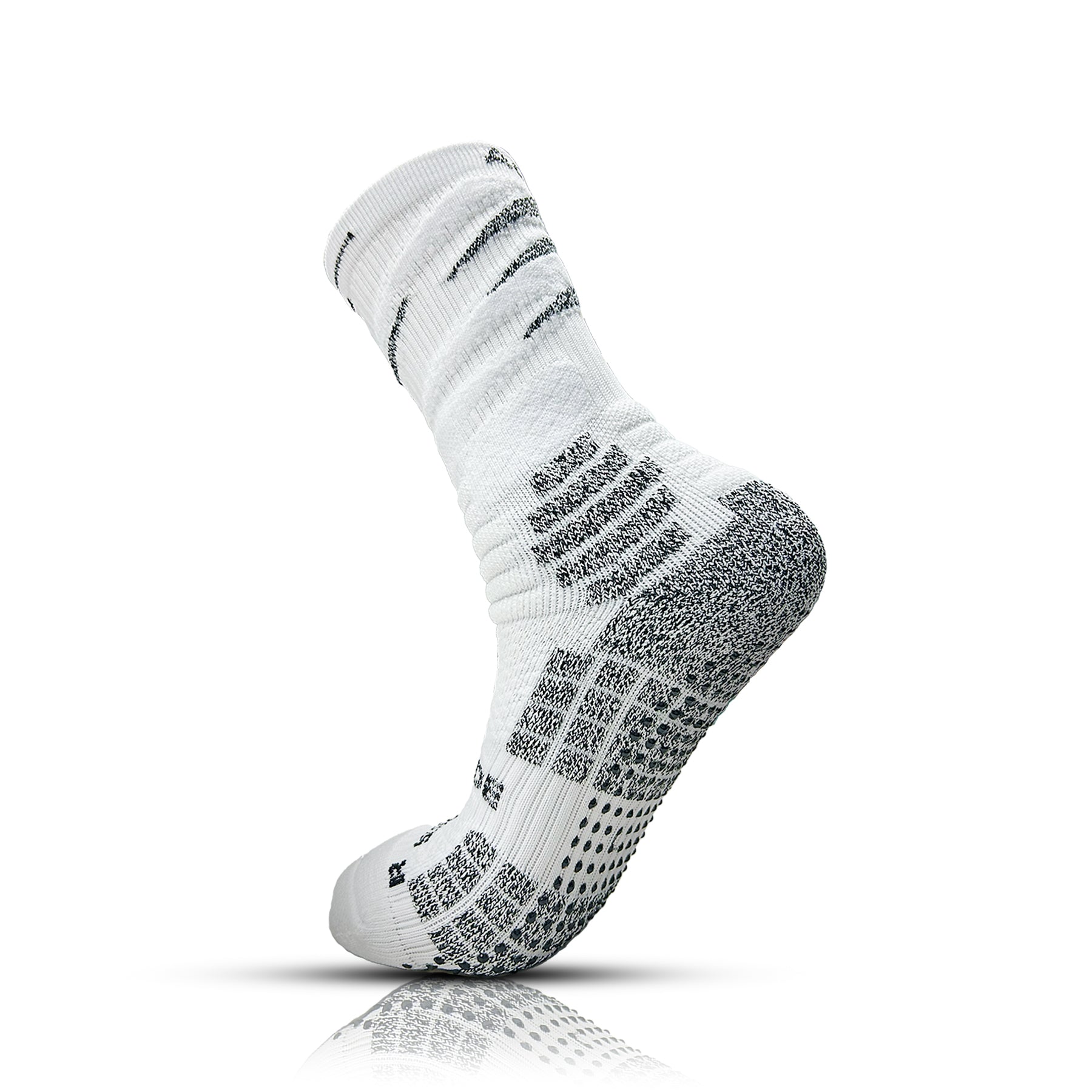 ACE STRIDE - VPRO Athletic Elite Compression Grip Socks - White